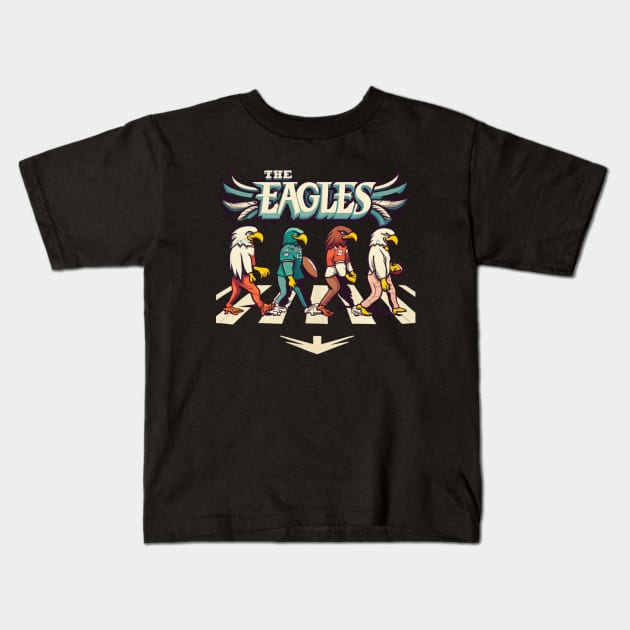 The eagles funny Philadelphia eagles football design Kids T-Shirt by Nasromaystro